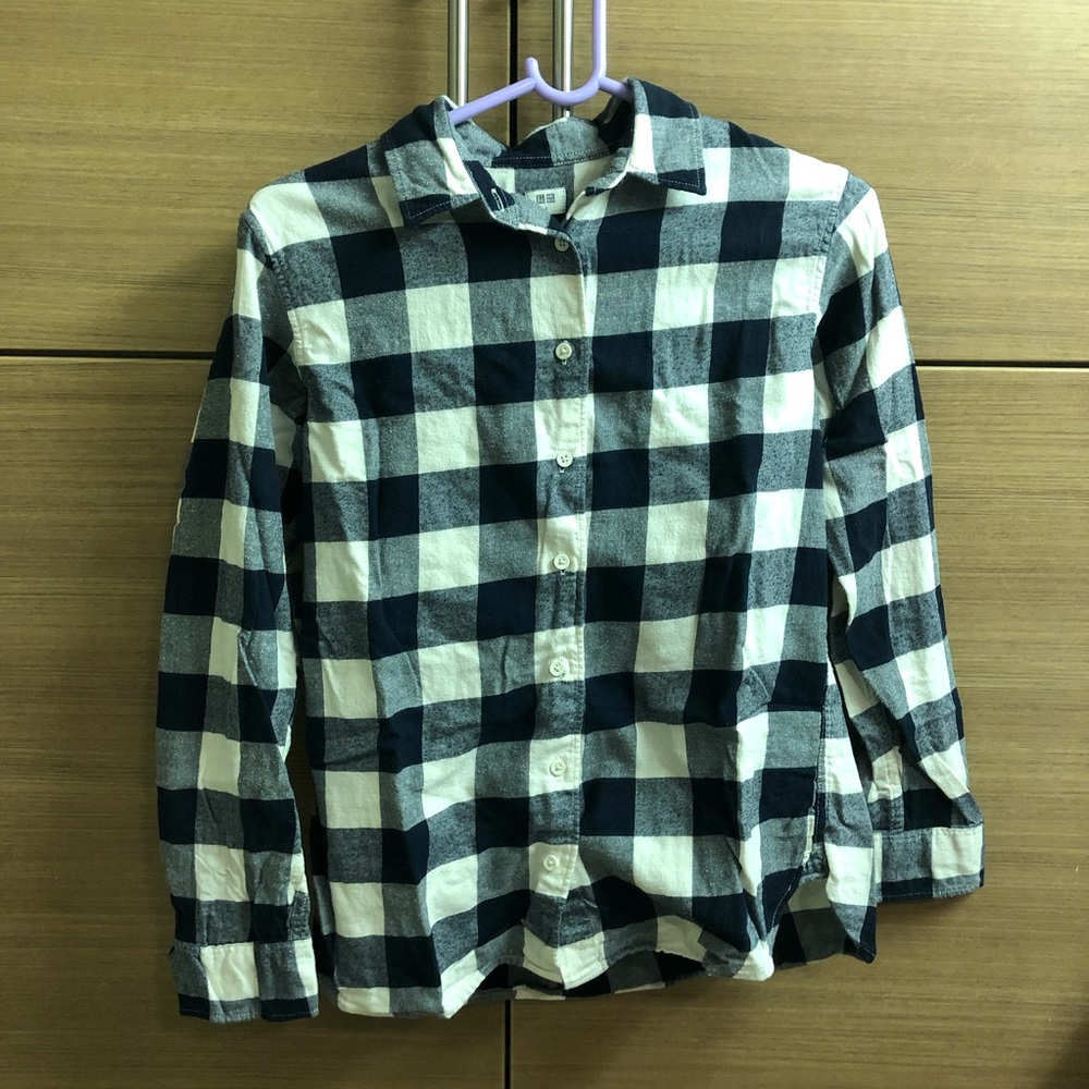 Black & white checkered flannel
